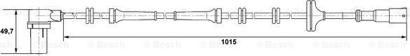 BOSCH 0 265 006 306 - Датчик ABS, частота вращения колеса avtokuzovplus.com.ua