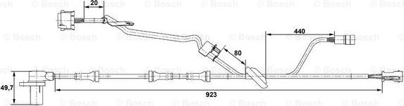 BOSCH 0 265 006 571 - Датчик ABS, частота вращения колеса avtokuzovplus.com.ua