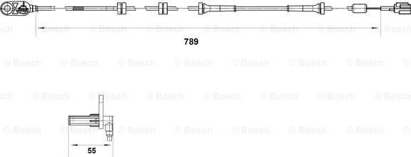 BOSCH 0 265 007 466 - Датчик ABS, частота обертання колеса autocars.com.ua