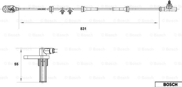 BOSCH 0 265 007 558 - Датчик ABS, частота обертання колеса autocars.com.ua