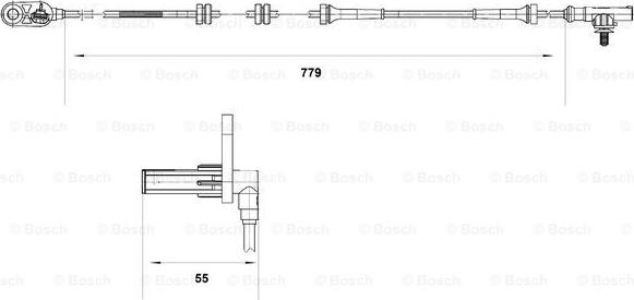 BOSCH 0 265 007 632 - Датчик ABS, частота вращения колеса avtokuzovplus.com.ua