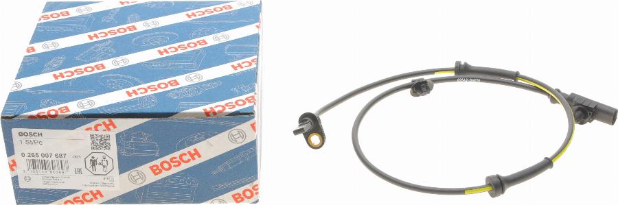 BOSCH 0 265 007 687 - Датчик ABS, частота обертання колеса autocars.com.ua