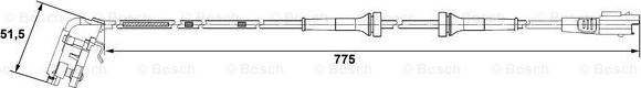 BOSCH 0 265 007 780 - Датчик ABS, частота вращения колеса avtokuzovplus.com.ua