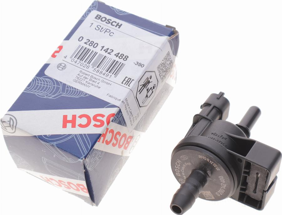 BOSCH 0 280 142 488 - Клапан вентиляції, паливний бак autocars.com.ua