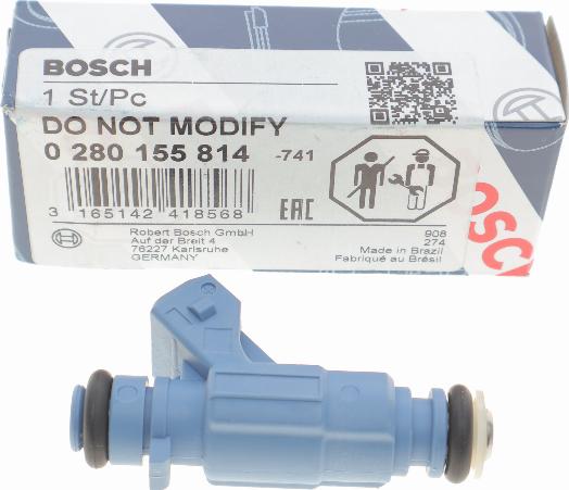 BOSCH 0 280 155 814 - Форсунка инжекторная avtokuzovplus.com.ua