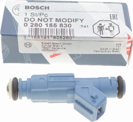 BOSCH 0 280 155 830 - Форсунка дизельна, розпилювач і утримувач autocars.com.ua