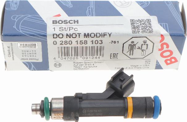 BOSCH 0 280 158 103 - Форсунка дизельна, розпилювач і утримувач autocars.com.ua