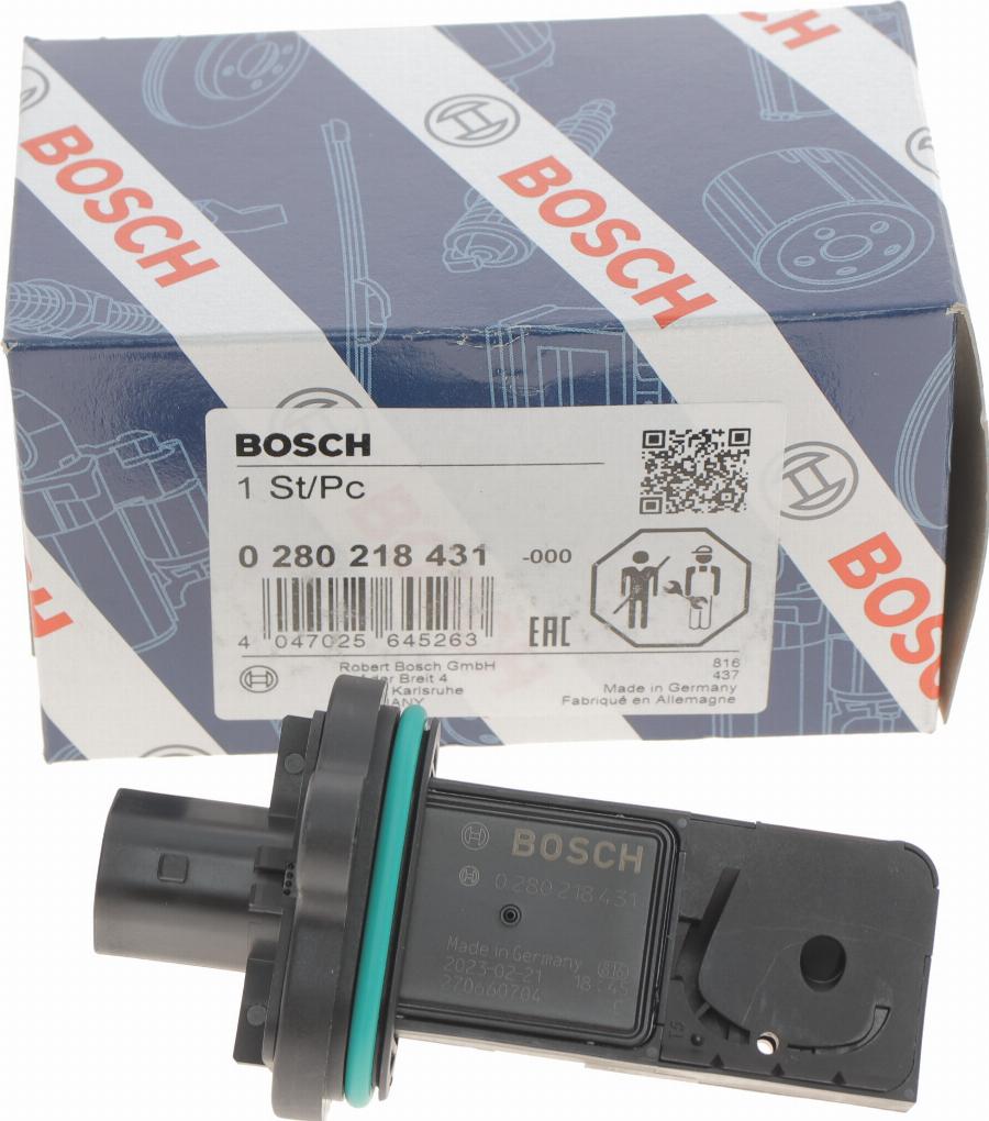 BOSCH 0 280 218 431 - Датчик потока, массы воздуха avtokuzovplus.com.ua