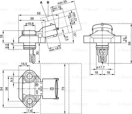 BOSCH 0 281 002 244 - Датчик MAP, тиск повітря autocars.com.ua