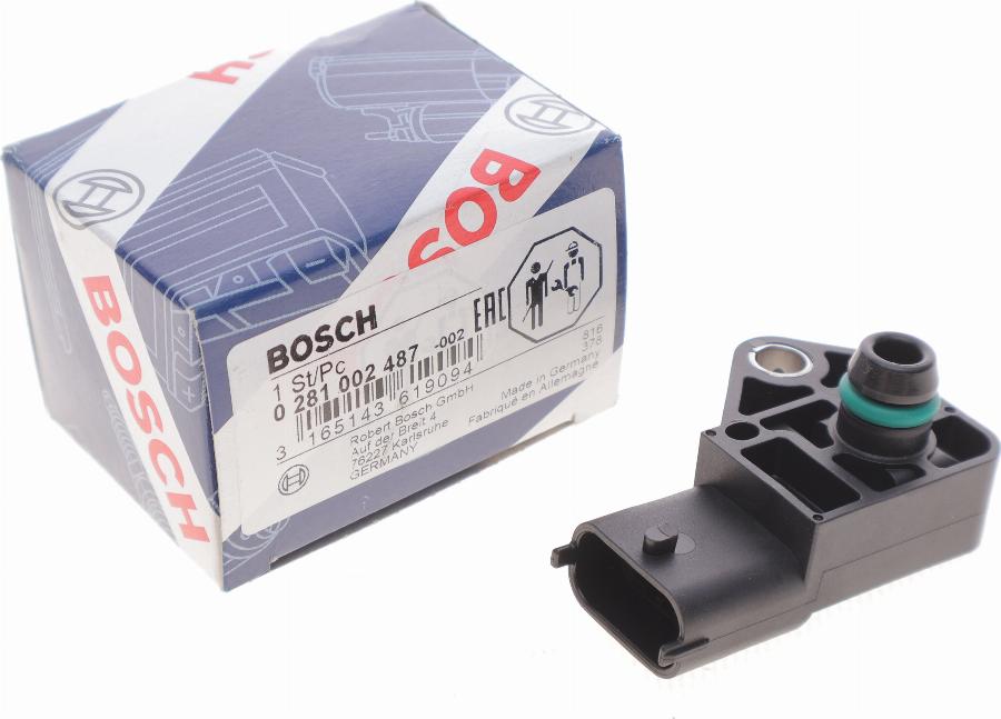 BOSCH 0 281 002 487 - Датчик MAP, тиск повітря autocars.com.ua