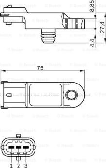 BOSCH 0 281 002 566 - Датчик, давление наддува avtokuzovplus.com.ua