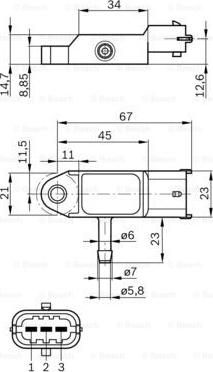 BOSCH 0 281 002 593 - Датчик MAP, тиск повітря autocars.com.ua