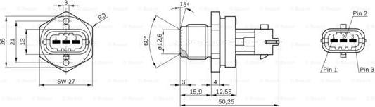 BOSCH 0 281 002 755 - Датчик, тиск подачі палива autocars.com.ua