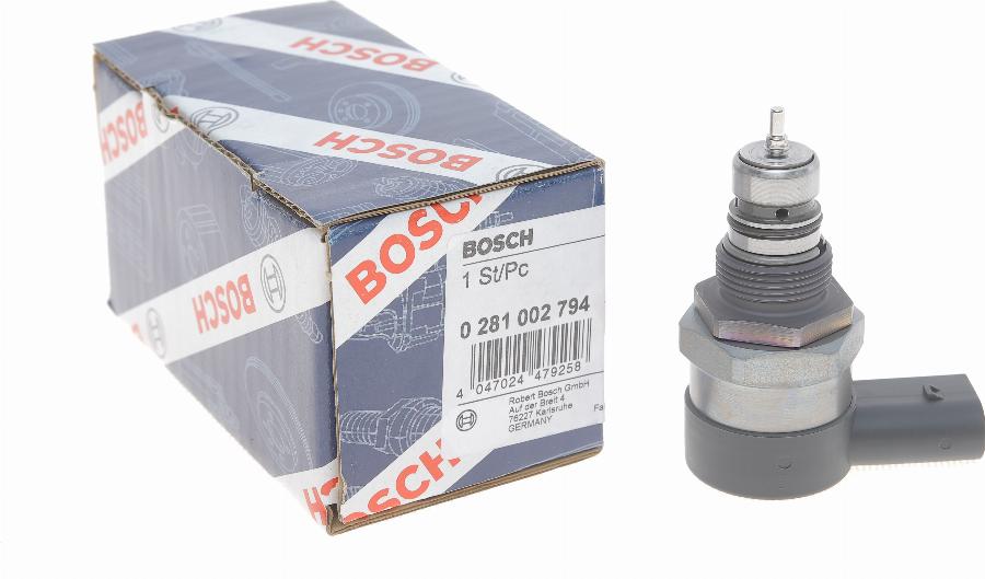 BOSCH 0 281 002 794 - Редукційний клапан, Common-Rail-System autocars.com.ua