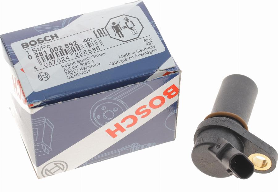 BOSCH 0 281 002 892 - Датчик импульсов, коленвал autodnr.net