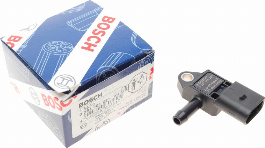 BOSCH 0 281 006 221 - Датчик, тиск вихлопних газів autocars.com.ua