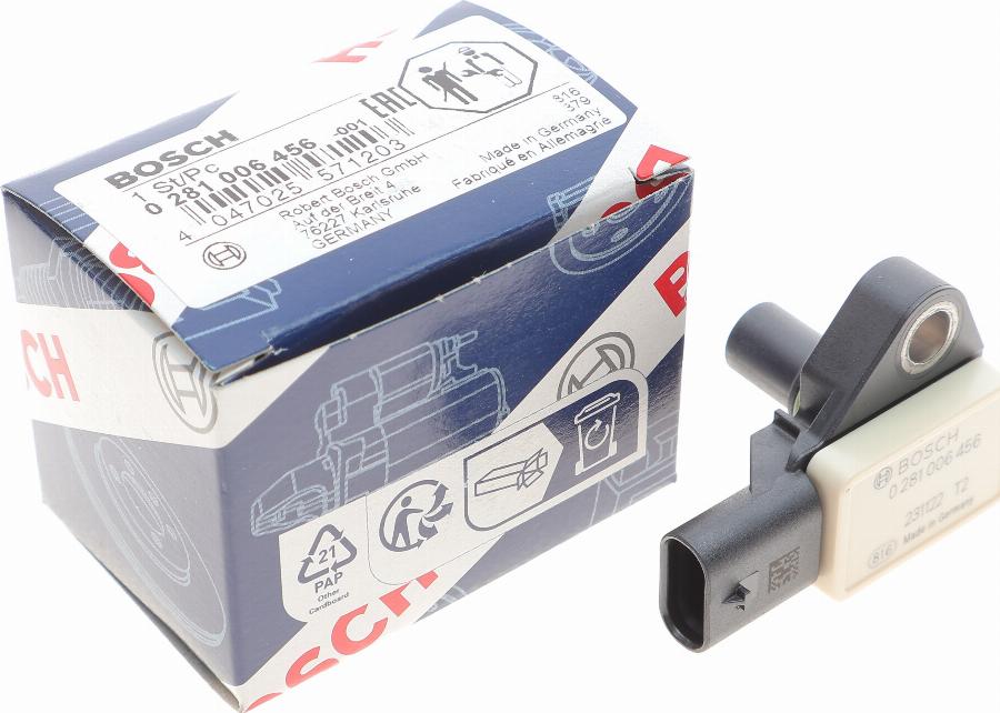 BOSCH 0 281 006 456 - Датчик, давление наддува avtokuzovplus.com.ua