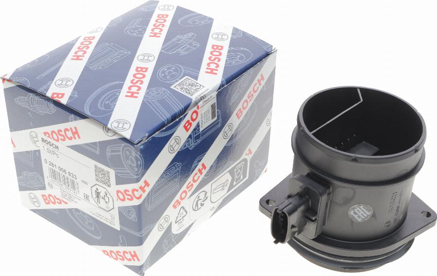 BOSCH 0 281 006 833 - Датчик потока, массы воздуха avtokuzovplus.com.ua