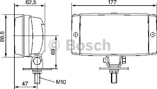 BOSCH 0 306 407 001 - Фара дальнього світла autocars.com.ua