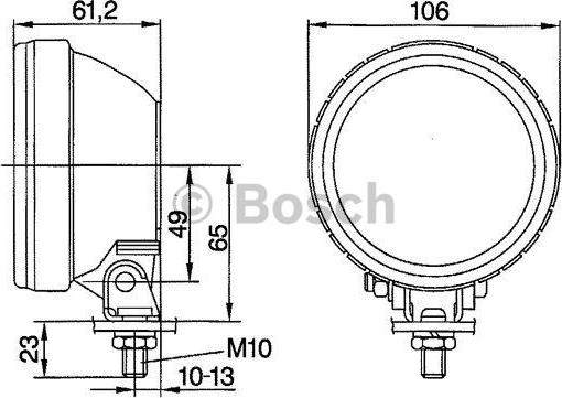 BOSCH 0 306 055 101 - Фара робочого освітлення autocars.com.ua