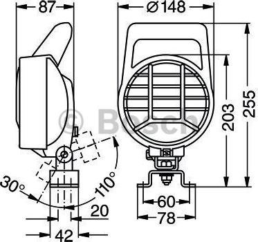 BOSCH 0 306 481 004 - Фара робочого освітлення autocars.com.ua