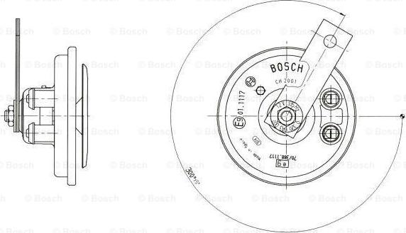 BOSCH 0 320 043 007 - Звуковий сигнал autocars.com.ua