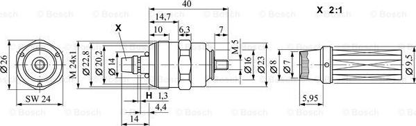 BOSCH 0 330 001 040 - Тягове реле, стартер autocars.com.ua