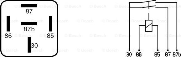 BOSCH 0 332 015 002 - Реле, рабочий ток avtokuzovplus.com.ua