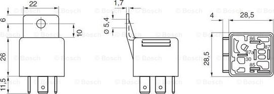 BOSCH 0 332 019 801 - Реле, рабочий ток autodnr.net