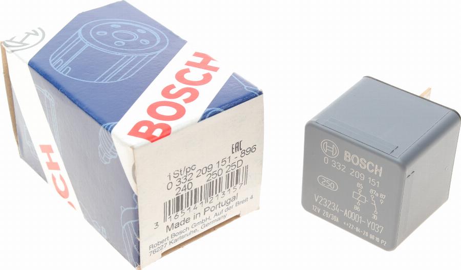 BOSCH 0 332 209 151 - Реле, рабочий ток avtokuzovplus.com.ua