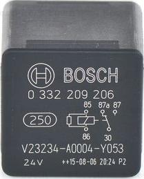 BOSCH 0 332 209 206 - Реле, протиугінний пристрій autocars.com.ua