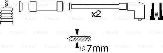 BOSCH 0 356 912 804 - Комплект проводів запалювання autocars.com.ua