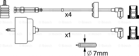 BOSCH 0 356 912 810 - Комплект проводів запалювання autocars.com.ua