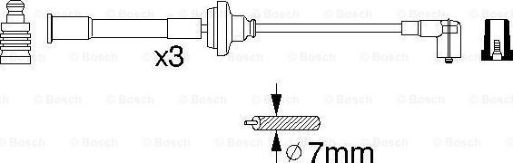 BOSCH 0 356 912 821 - Комплект проводів запалювання autocars.com.ua