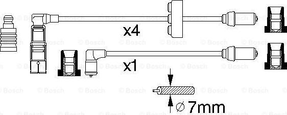 BOSCH 0 356 912 828 - Комплект проводів запалювання autocars.com.ua