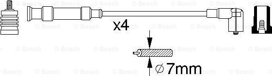 BOSCH 0 356 912 842 - Комплект проводів запалювання autocars.com.ua