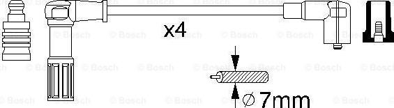 BOSCH 0 356 912 846 - Комплект проводов зажигания avtokuzovplus.com.ua