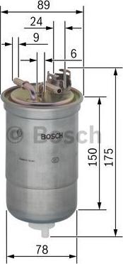 BOSCH 0 450 906 174 - Топливный фильтр avtokuzovplus.com.ua
