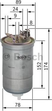 BOSCH 0 450 906 322 - ПАЛИВНИЙ ФІЛЬТР ДИЗ autocars.com.ua