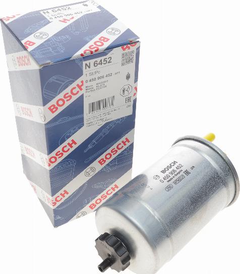 BOSCH 0 450 906 452 - Паливний фільтр autocars.com.ua