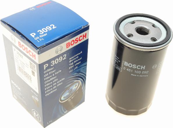 BOSCH 0 451 103 092 - Масляный фильтр avtokuzovplus.com.ua