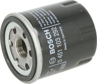 BOSCH 0 451 103 292 - Масляний фільтр autocars.com.ua
