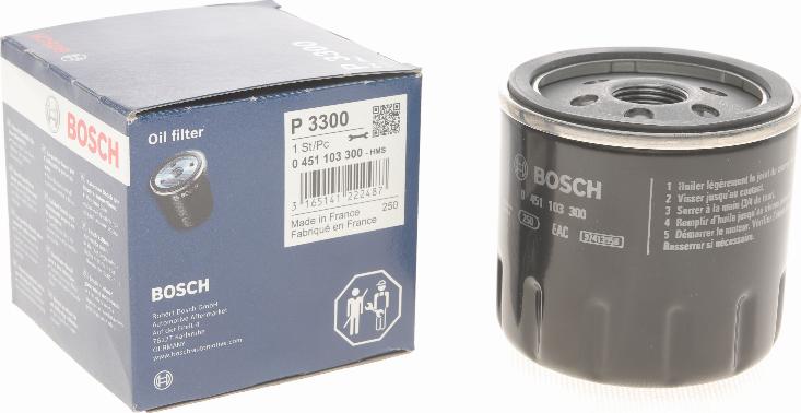 BOSCH 0 451 103 300 - Масляний фільтр autocars.com.ua