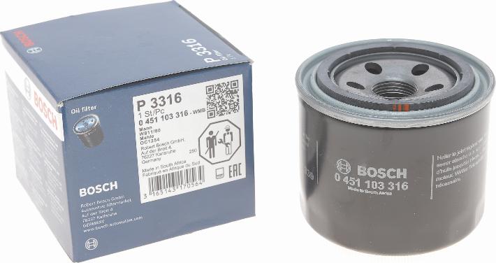 BOSCH 0 451 103 316 - Масляный фильтр autodnr.net