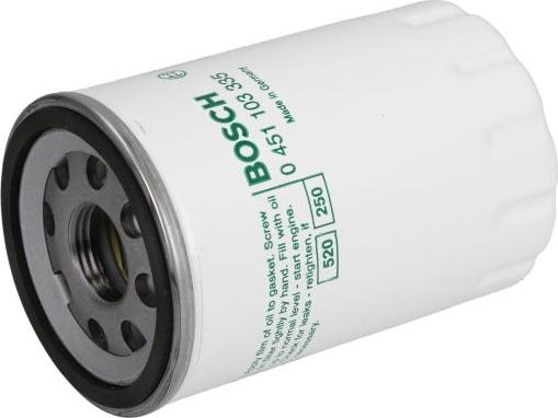 BOSCH 0 451 103 335 - Масляний фільтр autocars.com.ua