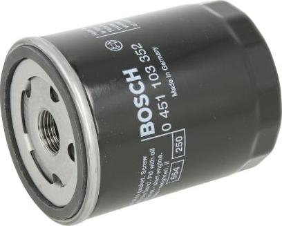 BOSCH 0 451 103 352 - Масляний фільтр autocars.com.ua