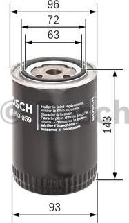 BOSCH 0 451 203 059 - Масляний фільтр autocars.com.ua