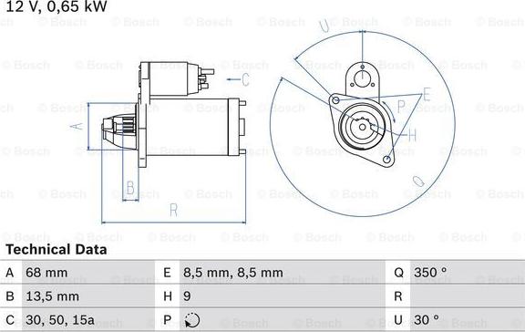 BOSCH 0 986 010 040 - Стартер autocars.com.ua