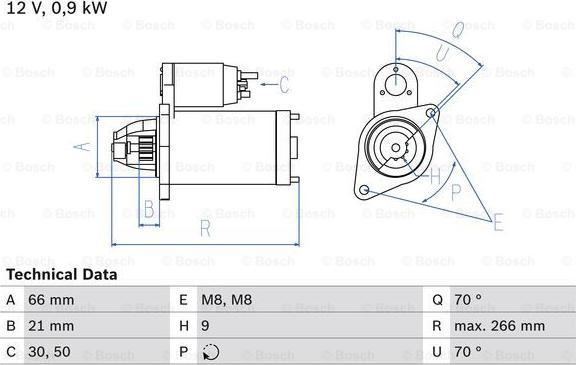 BOSCH 0 986 010 200 - Стартер avtokuzovplus.com.ua