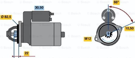 BOSCH 0 986 010 250 - Стартер autocars.com.ua